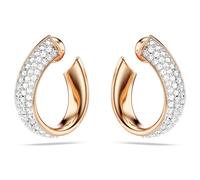 Swarovski – Anneaux d'oreilles Exist – Petites, blanches – Placage ton or rosé