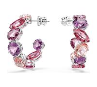 Anneaux d'oreilles Gema, Roses, Métal rhodié OS