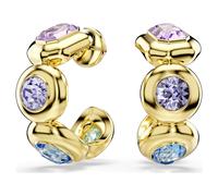 Anneaux d'oreilles Gema, Tailles variées, Multicolores, Doré à l’or 18 carats (750/1000) OS