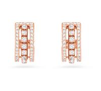 Anneaux d'oreilles Hyperbola, Blanches, Doré à l’or rose 18 carats (750/1000) OS