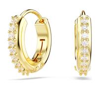 Anneaux d'oreilles Matrix, Taille ronde, Blanches, Placage de ton or
