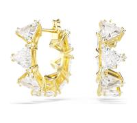 Anneaux d'oreilles Matrix, Taille Triangle, Triangle, Mini, Blanches, Placage de ton or OS