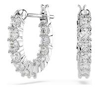 Anneaux d'oreilles Matrix Vittore, Taille ronde, Blanches, Métal rhodié OS