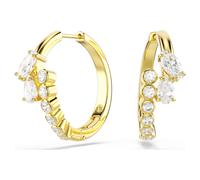 Anneaux d'oreilles Mesmera, Tailles variées, Blanches, Doré à l’or 18 carats (750/1000) OS