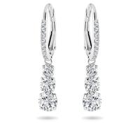 Anneaux d'oreilles Stilla Attract, Taille ronde, Blanches, Métal rhodié OS