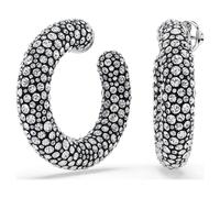 Anneaux d'oreilles Sublima, Diverses tailles rondes, Blanches, Métal rhodié OS