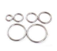 Anneaux en acier inoxydable à souder sans couture, joints toriques soudés 304, paquet de 19 pièces, argent M3-M10(M5x60mm(1pcs))