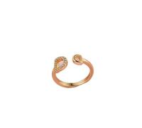 Anneaux en argent anneaux de mariage en acier inoxydable pour les femmes Engagement réglable Femmes Femmes Ring Jewelry Anneaux d'argent pour femmes (Couleur de pierre principale: No.5 14K GOL,