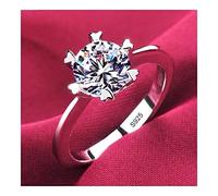 Anneaux en argent Anneaux pour femmes Bande de mariage Bijoux de mariée Bijoux Silver Rings For Women (Gem Color: R279, Ring Taille: 10)