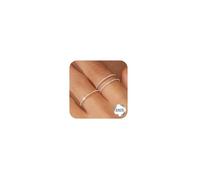 Anneaux en argent sterling de 1 mm S925 pour femmes non ternissantes 14K remplies en or minces bagues de pouce empilables ensembles pour les hommes rose empiler la jointure délicate