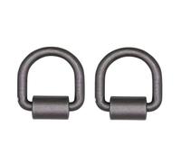 Anneaux en D à souder en acier forgé, ancres d'arrimage, Clips de soudage for remorques à plat, camions, anneaux de levage soudables 0.8-5.4T, noir, 2 pièces(5/8" 8.2t)