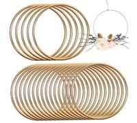 Anneaux en métal pour travaux manuels, Anneaux Attrape-rêves, 20 pièces, 7, 6 cm, cerceaux Floraux dorés, en métal pour Bricolage, Couronne, macramé, Anneau Artisanal pour Suspension Murale