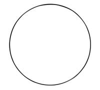 Rayher Anneau en métal, noir, 1 pce., 30cm Ø, fil de fer 3,5mm Ø, arts créatifs, floristique, décoration, capteur de rêves, macramé, mobile-2505401