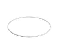 Rayher 2505800 Anneau en Métal, Cercle Macramé Revêtu, 50 cm ø, 4 mm, Blanc
