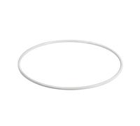 Anneaux en métal, vernis blanc, 50 cm