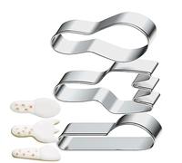 Anneaux en mousse pour desserts | 3 pièces emporte-pièces pour ustensiles de pâtisserie - Anneaux | Pâtisserie famille amis cuisine intérieur extérieur