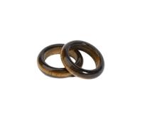 Anneaux en Pierre - Bague Circulaire en Pierre Naturelle, Quartz Rose, Cristal de Roche, pour la Fabrication de Colliers pendentifs, Bijoux pour Hommes et Femmes, œil de Tigre, Taille d'alésage 1