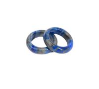 Anneaux en Pierre - Bague Circulaire en Pierre Naturelle, Quartz Rose, Cristal de Roche, pour la Fabrication de Colliers pendentifs, Bijoux pour Hommes et Femmes, Lapis, Taille d'alésage 19 mm