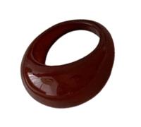 Anneaux en résine de largeur avec bords arrondis, hypoallergéniques, bijoux de doigt, faits à la main, joint empilable, large bande, léger, de forme incurvée, à porter quotidien