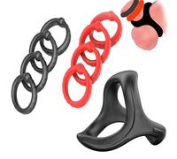 Anneaux Entraînement Courbes Ergonomiques Homme, Anneau Cyclone Fin + 8 Boucles Points Variées, Élastique Doux Améliore Expérience (Noir)