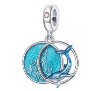 Anneaux Femmes, bracelet Pendant charme Accessoires de baleine de mer Compatible avec Pandora Bracelet Europe