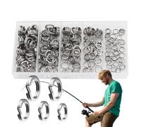 Anneaux fendus : connecteur d'anneau fendu, équipement de pêche | Liaison robuste de poisson pour accessoire de Snure Snure, accessoire de kit de plate-forme de pêcheur, outil de fixation