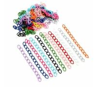 Anneaux fendus en alliage coloré, fermoirs mousquetons, œillets, goupilles à vis, porte-clés, accessoires de fabrication de bijoux, fournitures - AE4-31, 100 pièces