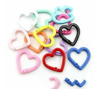 Anneaux fendus en alliage mixte coloré, fermoirs mousquetons, œillets, goupilles à vis, porte-clés, accessoires de fabrication de bijoux, fournitures - AE4-25, 10 pièces