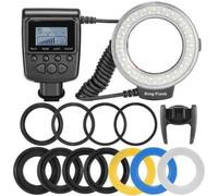 Anneaux Flash LED Macro,lot de 48 pièces,avec 8 adaptateurs,pour Canon,Nikon,Pentax,Olympus,Panasonic,appareil photo DSLR,Flash HD 130 - Type RF-550D