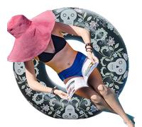 Anneaux flottants de natation - Tube gonflable à changement de couleur, cercles flottants de piscine | Anneau de piscine gonflable polyvalent avec tube d'eau flottant sensible à la lumière avec
