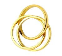 Anneaux géométriques en acier inoxydable triple plaqué or 18 carats tailles 6 7 8 unisexe empilables pour un usage quotidien anneaux empilables