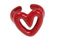 Anneaux géométriques en forme de cœur creux irrégulier pour Couples, accessoire de bijoux à la mode, bagues d ' amour irrégulières, fête
