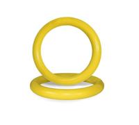 Anneaux Gymnastique 1 paire d'anneaux de gymnastique ABS for tractions et entraînement force traction(2 yellow rings)