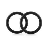 Anneaux Gymnastique 1 paire d'anneaux de gymnastique ABS for tractions et entraînement force traction(2 black rings)