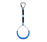 Anneaux Gymnastique Anneau de gymnastique avec poignée traction et sangles for entraînement en force, anneau fitness, anneaux for l'extérieur l'arrière-cour(Blue)