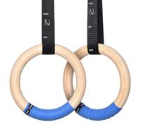 Anneaux Gymnastique Anneaux de gymnastique anneaux olympiques en bois 1500/1000lbs avec boucle à came réglable sangles 14,76 pieds long antidérapants