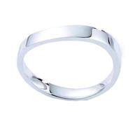Anneaux Homme Bague Fille Ado Argent Or Blanc 18 Carats AU750 Taille Solide Non Plaqué Mode pour Lesbienne Graduation Bijoux