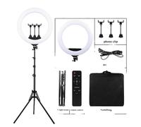 Anneaux lumineux à LED, température de couleur réglable, luminosité réglable, kit d'éclairage 22 pouces