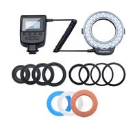 Anneaux lumineux macro avec écran LCD 7 modes d'éclairage 8 anneaux adaptateurs pour des effets d'imagerie améliorés Accessoires de photographie