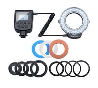 Anneaux macro professionnels clignotants lumineux avec contrôleur LCD 7 modes de luminosité et 8 adaptateurs pour appareil photo reflex numérique, amateurs de photographie, accessoires de photographie