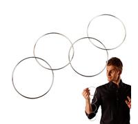 Anneaux magiques pour gros plan - Éléments circulaires chromés, ensemble d'accessoires traditionnels pour gimmick - Équipement de niveau expert | Équipement spécialisé de contrôle du mentalisme
