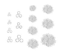 Anneaux ouverts - Couleur argent - 1280 pièces, 6 tailles - pour la fabrication et la réparation de bijoux - Créez vos propres bracelets, colliers, pendentifs, etc. - Également idéal pour les perles
