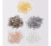 Anneaux ouverts de 10 mm pour la fabrication de bijoux et porte-clés (or rose/120/noir fusil 120/bronze-120/or-120/argent-120)