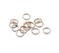 Anneaux ouverts en acier inoxydable, Anneaux de saut anneaux fendus multicolores 3-16mm paquet 200 pièces for la fabrication bijoux bricolage(Rose Gold,3mm-200pcs)
