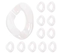 Anneaux Ouverts en Acrylique Blanc 20 Pièces Bijoux