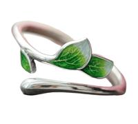 Anneaux ouverts en forme de feuilles d ' arbre, bijoux de doigt uniques, Texture en alliage, parfait pour un usage quotidien et les fêtes, gouttes d ' huile, anneaux ouverts