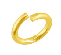 Anneaux ouverts en or jaune massif 9 carats de 4 mm de poids moyen pour la fabrication de bijoux de haute qualité de fabrication britannique