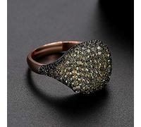 Anneaux ouverts pour les femmes, anneau ajusté European et American Retro Yellow Crystal Ring Bijoux Roantic Bielry pour filles Femmes Couple Engagement Mariage Éternité Ring de Noël Cadeau