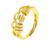 Anneaux ouverts tendance pour filles avec perles rotatives pour soulager l'anxiété, taille réglable, bijoux quotidiens pour soulager le stress, One Size, Comme décrit, Comme décrit.