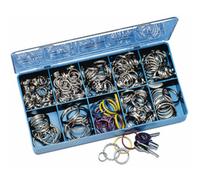 Anneaux porte n métal, assortiment de 300 pièces